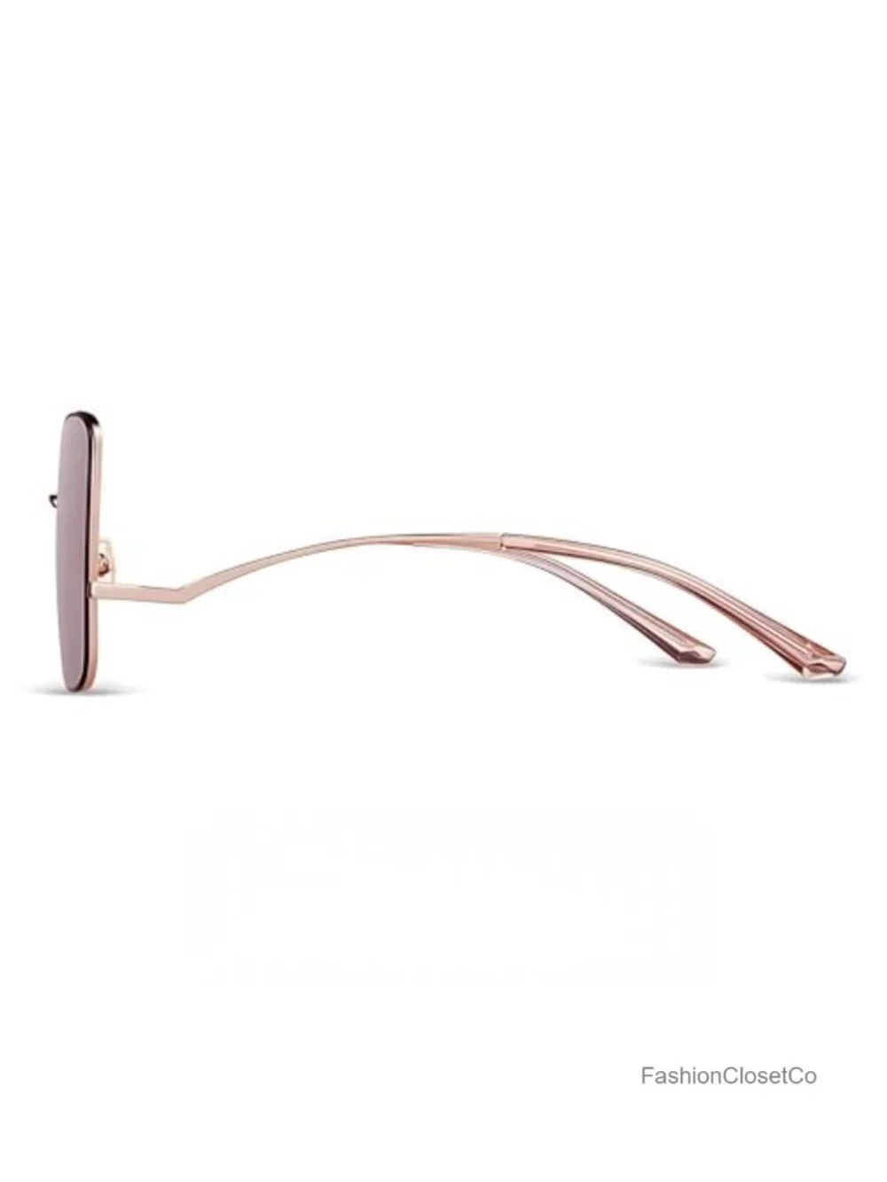 Oversized Square Polarized Sunglasses Women UV400 Protection Lightweight Metal